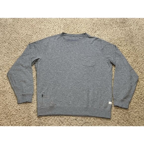Vuori Men Grey Jeffreys Pullover Sweatshirt Size Large L EUC See Measure - Picture 1 of 8